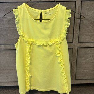 Janie and Jack Yellow Chiffon Trim Top